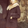 Beth Dutton Brown Wool Coat Seen In Yellowstone​ (2)