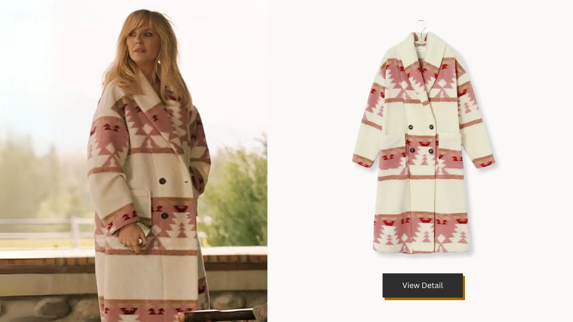 Beth Dutton Yellowstone Pink Coat - The Western Apparel