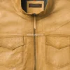 Butter Soft Distressed Camel Leather Jacket (1)