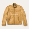 Butter Soft Distressed Camel Leather Jacket (4)