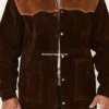 Chocolate Two-Tone Suede Rancher Car Jacket (1)
