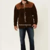 Chocolate Two-Tone Suede Rancher Car Jacket (4)