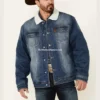 Cowboy Indigo Denim Sherpa Lined Jacket (1)