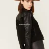 Cowgirl Black Suede and Leather Fashion Jacket (3)