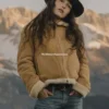 Women's Shearling Aviator Jacket for Cold Weather