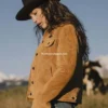 Gold Bison Women's Suede Jacket with Western Details (4)