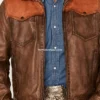 Goldrush Color Block Leather Jacket (3)