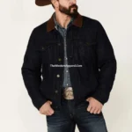 Men's Hawx Sherpa-Lined Dark Wash Denim Jacket – Cozy Stylish