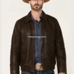 Men's Classic Hector Dark Brown Leather Jacket