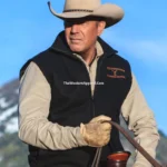 John Dutton Iconic Black Wool Vest - Yellowstone