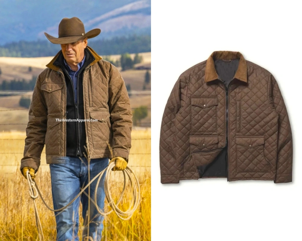 John Dutton Brown Quilted Jacket