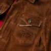Lordsburg Brown Suede Leather Trucker Jacket (1)
