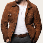 Men's Brown Suede Leather Trucker Jacket – Lordsburg Design