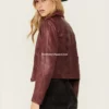 Maroon Leather Sparrow Jacket for Women – Stylish & Bold (3)