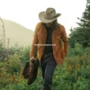 Men Brown Style Fringes Cowboy Leather Jacket (3)