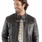Men Ranch Gray Leather Jacket – Premium Design