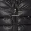 Men’s Black Leather Puffer Jacket (1)