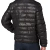 Men’s Black Leather Puffer Jacket (3)