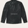 Mens Black Leather Western Shirt Jacket (6)