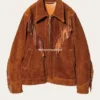 Men’s Brown Suede Leather Cowboy Style Jacket (2)