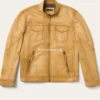 Men’s Camel Brown Real Leather Jacket (1)