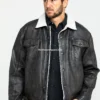 Men’s Conceal Carry Sherpa Lined Leather Jacket (1)