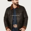Men’s Fringe Black & Brown Leather Jacket (2)