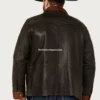 Men’s Fringe Black & Brown Leather Jacket (3)