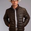 Men’s Leather Puffer Jacket (4)