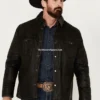 Men’s Ranch Black Genuine Leather Jacket (2)