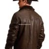 Mens Smooth Sherpa Brown Leather Jacket (1)