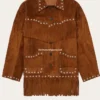 Men’s Suede Leather Cowboy Jacket With Fringes (3)