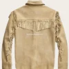 Men’s Western Leather Jacket With Beads Fringes (5)