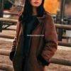Monica Dutton Suede Leather Coat Yellowstone (1)
