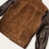 Oatman Mens Suede Leather Trucker Jacket (2)