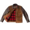 Oatman Mens Suede Leather Trucker Jacket (5)