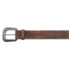 Rustic 1 12 Tooled Leather Billet Belt Antique Silver Buckle Western Apparel (3)