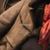 Vintage Marlboro Man Style Light Brown Sheepskin Leather Coat (6)