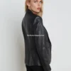 Women's Sleek Black Kenzie Leather Blazer (7)