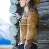 Women's Wild West Shearling Leather Bomber Jacket (2)