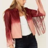 Women's Yellowstone Oak Fringe Leather Jacket (2)