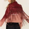 Women's Yellowstone Oak Fringe Leather Jacket (4)