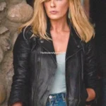 Yellowstone Beth Dutton Black Biker Leather Jacket