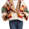 Yellowstone Beth Dutton Printed Wool Cropped Cloak Western Apparel (1)