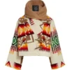 Yellowstone Beth Dutton Printed Wool Cropped Cloak Western Apparel (3)