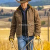 Yellowstone John Dutton Brown Quilted Jacket Western Apparel