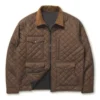 Yellowstone John Dutton Brown Quilted Jacket - Western Apparel (3)