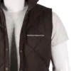 Yellowstone John Dutton Brown Quilted Vest (5)