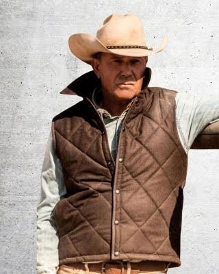 Yellowstone John Dutton Brown Quilted Vest