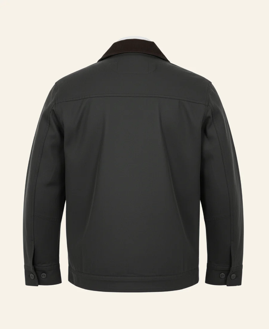 Yellowstone John Dutton Grey Cotton Western Jacket Back